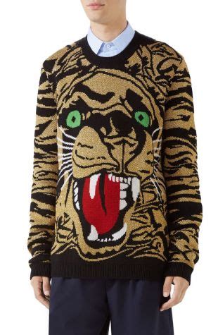 gucci sweater tiger print|farfetch gucci sweater.